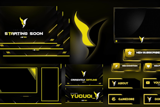 craft pro level animated facecam and stream screens for twitch and youtube
