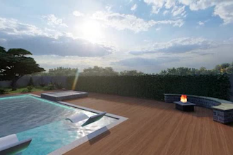 do landscape design, backyard, patio, garden, pool ,3d deck