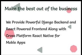 make an app and website react js, react native and django