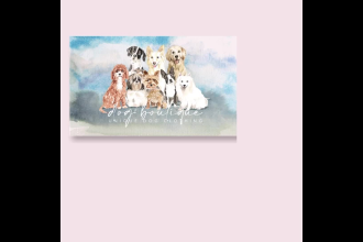 design pet business card dog grooming logo cat boutique branding