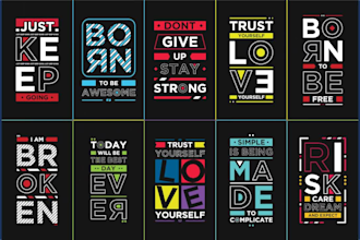 do trendy typography graphic t shirt design for pod merch by amazon