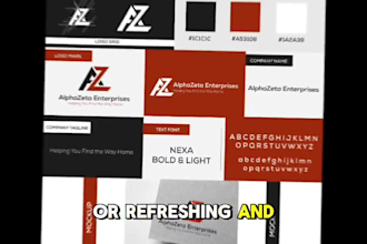 do brand identity with minimalist logo with a brands visual