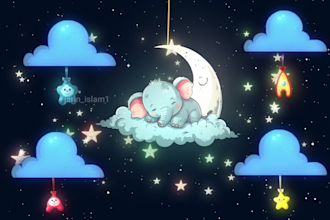 make lullaby, baby sleep music videos for your channel