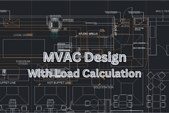 design hvac mvac other mep drawings and load calculation boq