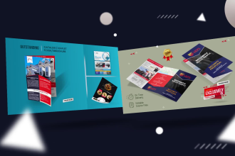 outstanding event flyer, leaflet, trifold brochure, postcard