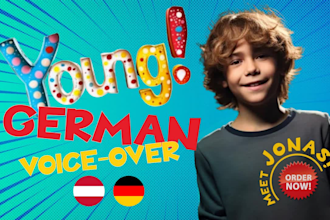record a professional german kids voice for your project