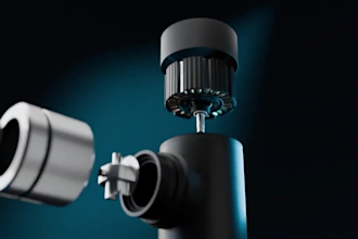 do 3d product animation video 3d mechanical and rendering industrial animation