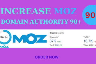 increase your website domain authority da 90 plus