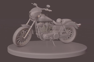 3d motorcycle model for games, animation or rendering