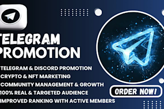grow telegram group, telegram marketing discord promotion crypto nft marketing