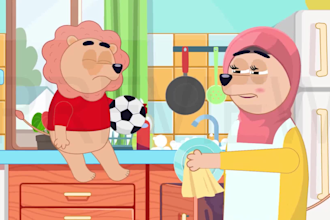 do a 2d character design or 2d animated video for games, cartoon or business