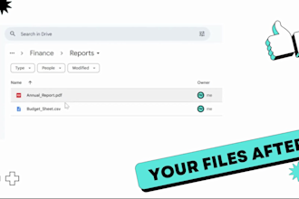 organize your files and folders in a structured way