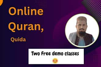 be online quran teacher ,2 free demo classes