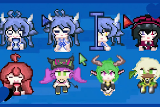 draw pixel art, sprite, pixel art illustration, pixel art animation