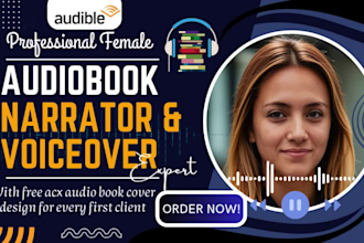 be your female voiceover, audiobook narrator to acx, audible standards