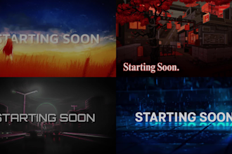 make an attractive offline, starting soon, or other twitch screen
