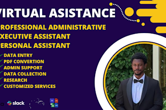 be your virtual assistant for data entry web research online administrative task
