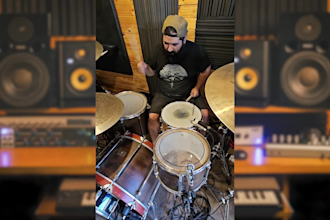 record an acustic rock drums for your song
