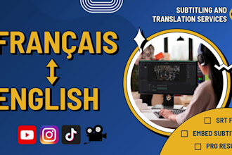 add synced subtitles to your english or french videos