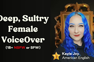 record a sultry, sexy female voiceover for your nsfw content