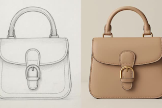 design trendy handbag, purse, tote bag with full tech pack