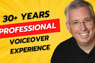 record a professional american male voiceover