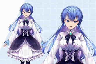 design live2d vtuber model, rig high quality anime vtuber model for vtube studio