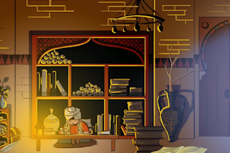 draw simple animation background or just bg illustration 2d anime