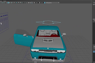 3d car autorig in maya,vehicle interior and exterior rig,ik fk,simple animation