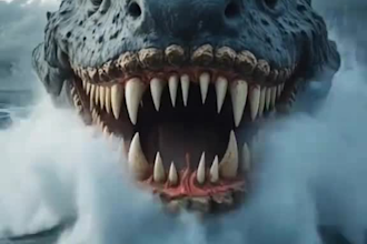 make ai generated realistic monster in deep sea, ai story
