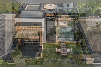 create 3d landscape design for backyard, patio, or balcony