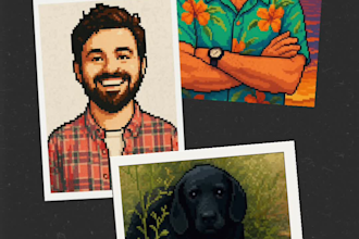 turn your portrait or picture into retro pixel art