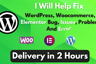 fix wordpress issues, errors, bugs, problem, woocommerce