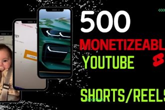 make 500 viral youtube shorts and instagram reels