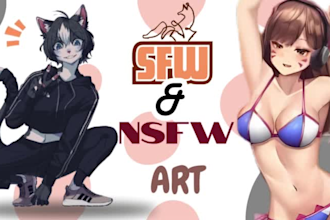draw custom sfw or nsfw furry and anime character art