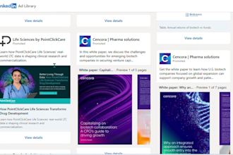 generate biotech website marketing leads, biopharm lifescience linkedin ads