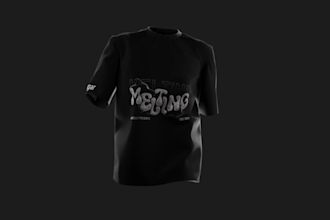 create 360 degree walking tshirt animation