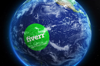 make earth zoom logo reveal video