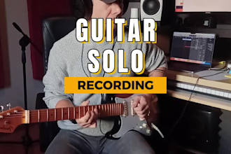 record professional studio quality lead electric guitar