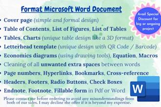 edit, recreate your existing word document