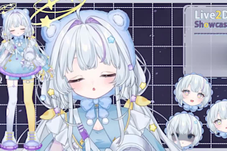 live2d vtuber model, 2d vtuber model, vtuber rigging, 2d vtuber avatar
