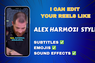 edit your reels and shorts just like alex harmozi style
