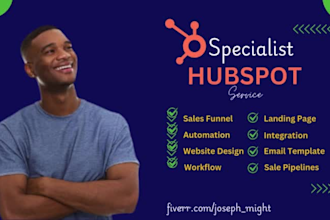 set up hubspot CRM, hubspot landing page, hubspot workflow automation, hubspot