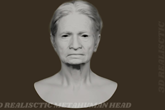 3d metahuman character head unreal engine ue5 3d realistic daz3d unity figurine