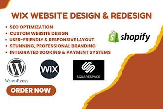 redesign your wix website or build a new wix online store and wix website