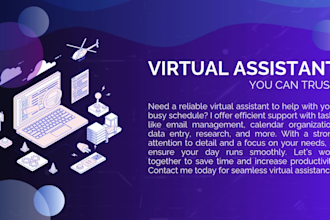 be your reliable virtual assistant for admin and customer support, data entry
