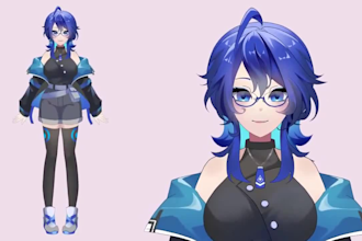 draw live2d model vtuber model live2d anime rigging model vtube studio  prprlive