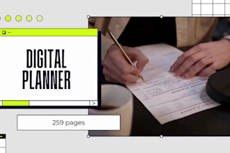 create german hyperlinked custom planner budget wedding planner fillable PDF