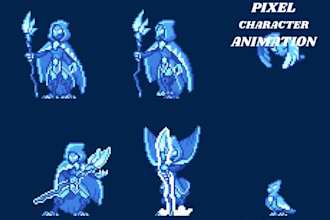 design pixel art sprite pixel character sprite sheet animation rpg maker mz mv