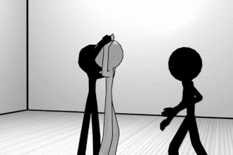 create 2d fighting stick figure explainer video 2d stickman animation